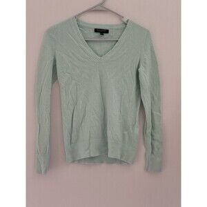 Banana Republic Women's Sweater Size S Light Green 100% Merino Wool Long Sleeve